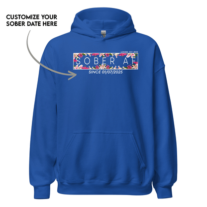 Bold recovery hoodie with a meaningful message