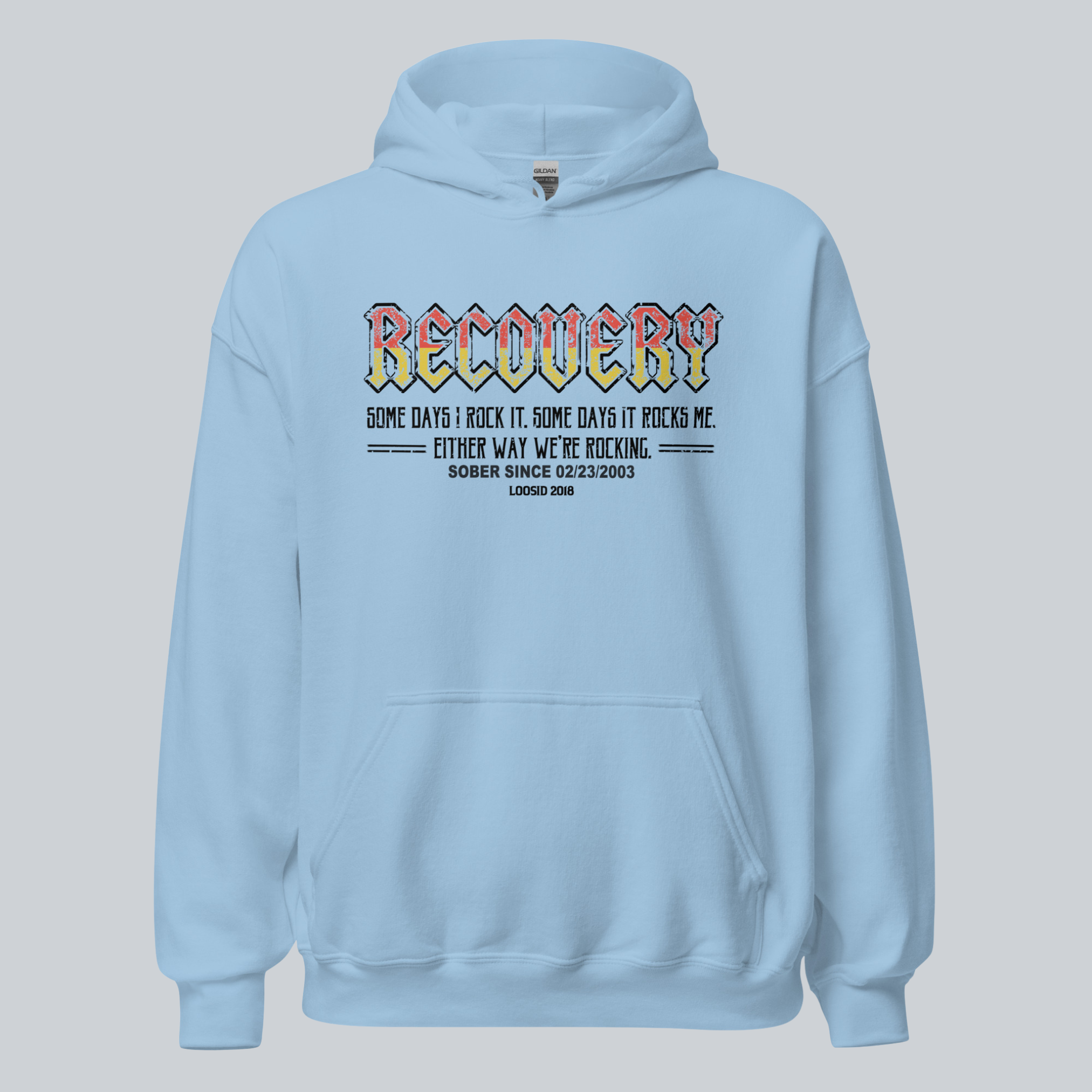 Recovery Hoodie | Women's Recovery Rock Hoodie with Personalized Date