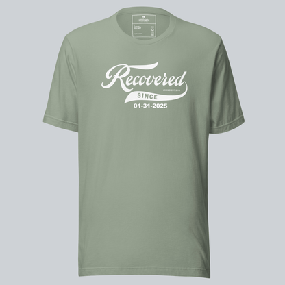 Recovered Since Sober T Shirt lifestyle view (view 15)
