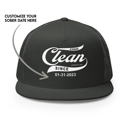 Sober hat with custom date for a personal recovery touch