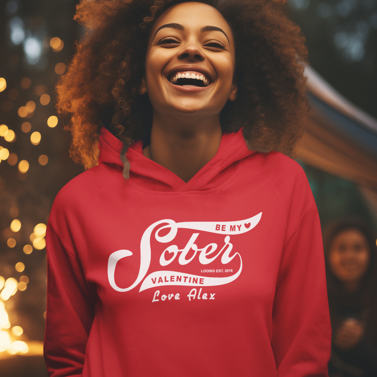 Women’s Be My Sober Valentine Hoodie w/ Personalized Name