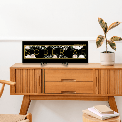 Sober AF Composite Wood Sign