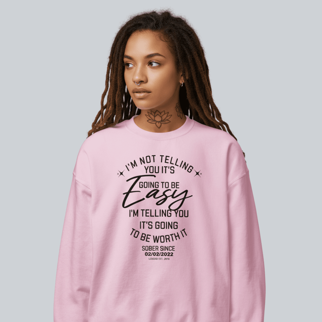 I’m Not Telling Sobriety Sweatshirt | Custom Recovery Date