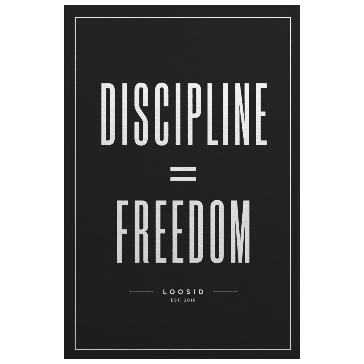 Sobriety Art | Discipline is Freedom Canvas Wall Art