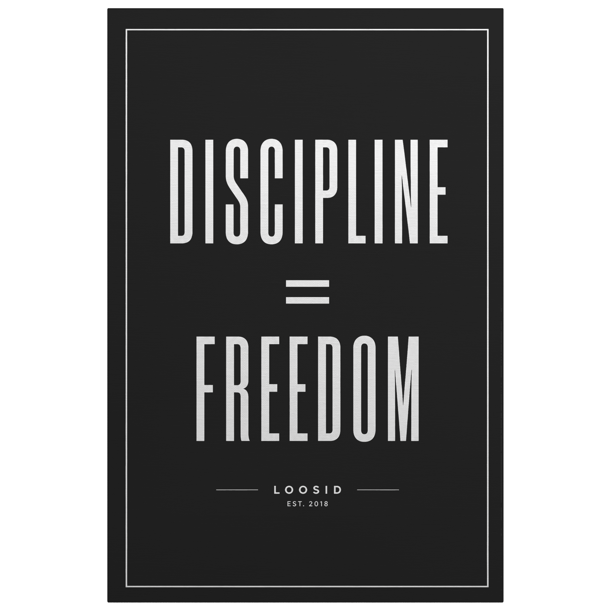 Sobriety Art | Discipline is Freedom Canvas Wall Art