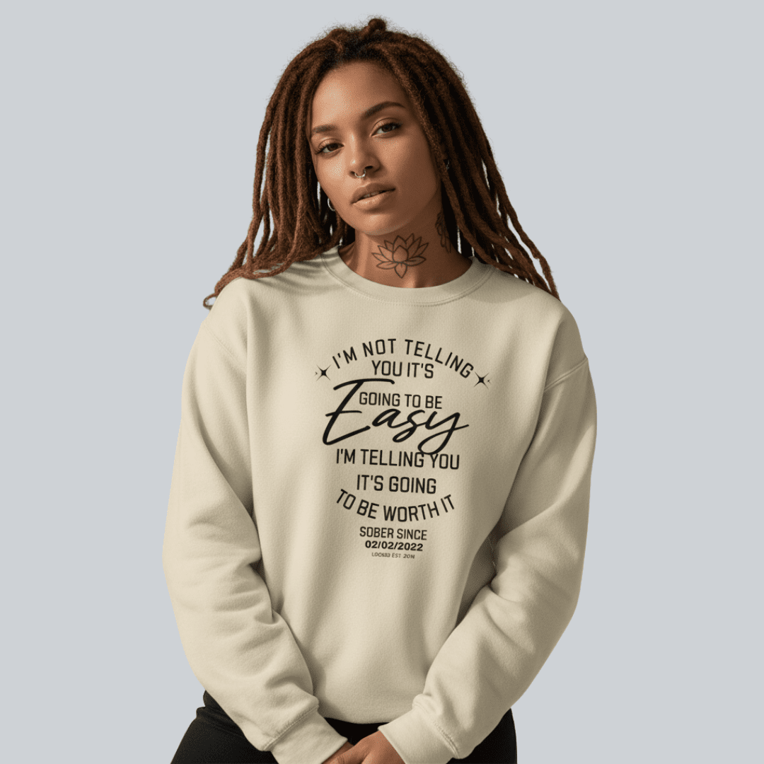 I’m Not Telling Sobriety Sweatshirt | Custom Recovery Date