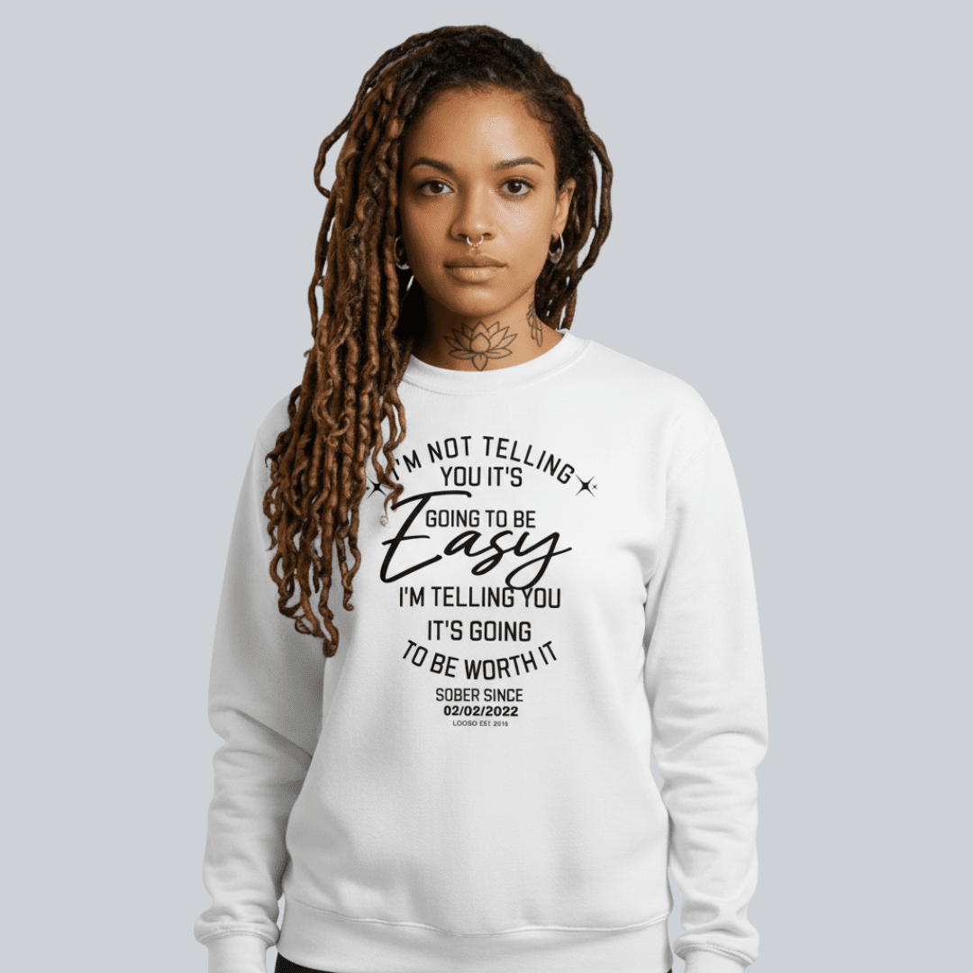 I’m Not Telling Sobriety Sweatshirt | Custom Recovery Date
