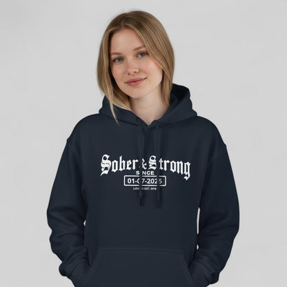 Recovery Hoodie | Women’s Old School Sober Hoodie with Custom Date