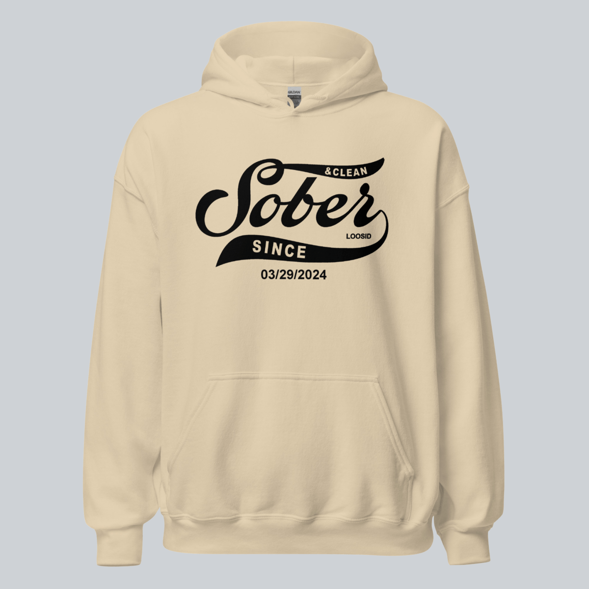 Recovery Hoodie | Women's Sober Since Hoodie with Custom Sober Date