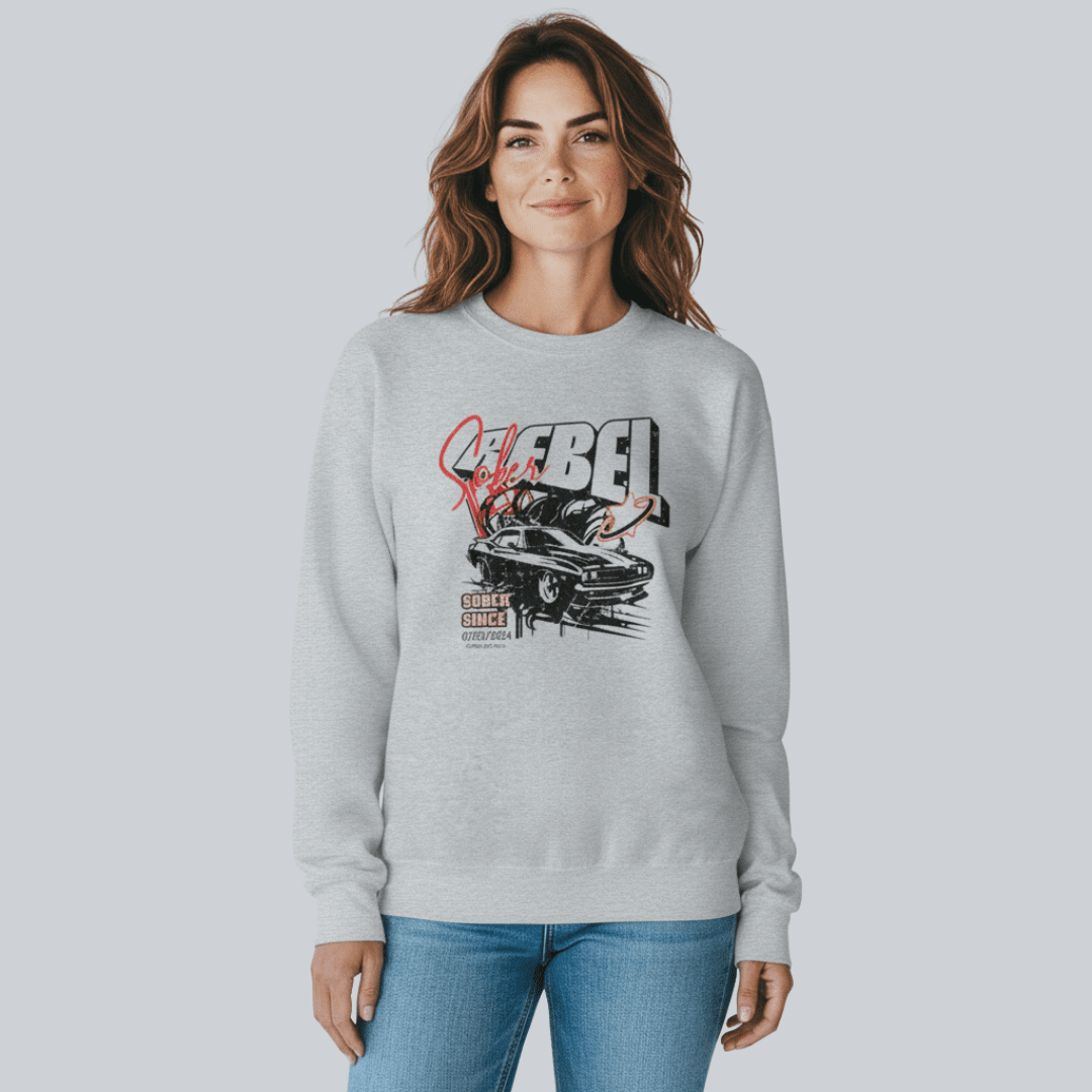 Sober Rebel Sobriety Sweatshirt | Custom Recovery Date