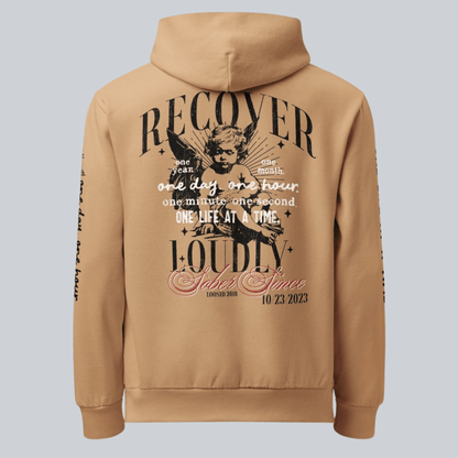 soft sober hoodie apparel display