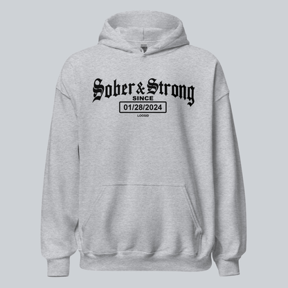 Recovery Hoodie | Women’s Old School Sober Hoodie with Custom Date