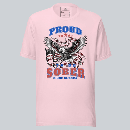 Sober T Shirt | Proud To Be Sober Tee with Personalized Date