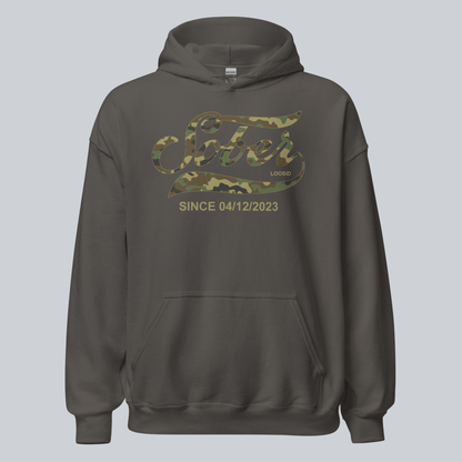 Recovery Hoodie | Sober Since Camo Hoodie with Personalized Date