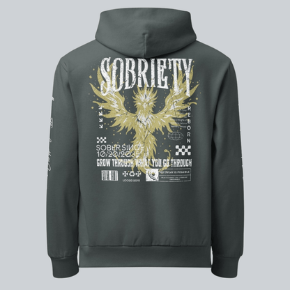 premium sober hoodie fleece view