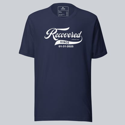 Recovered Since Sober T Shirt side view (view 6)