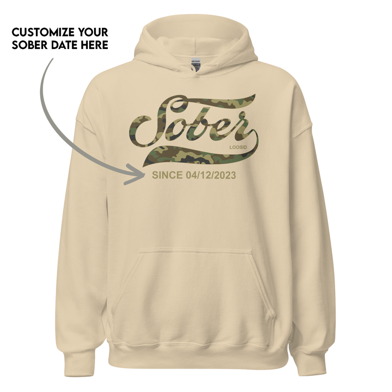 Recovery Hoodie crafted to support personal recovery milestones