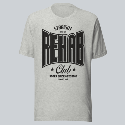 Recovery T-shirt | Men's Rehab T-shirt with Personalized Date