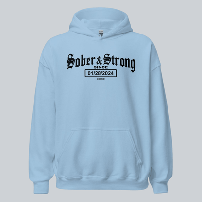 Recovery Hoodie | Women’s Old School Sober Hoodie with Custom Date