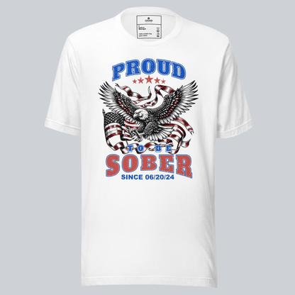 Sober T Shirt | Proud To Be Sober Tee with Personalized Date