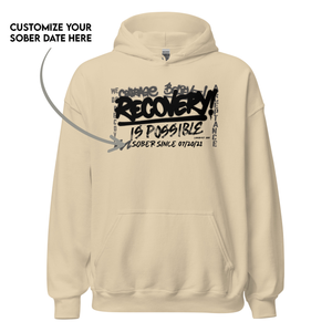 Thoughtful recovery hoodie for personal empowerment