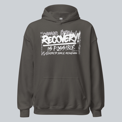 Recovery Hoodie | Men’s Recovery Is Possible Hoodie with Date