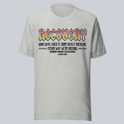Recovery T-shirt | Men's Recovery Rock T-shirt with Personalized Date