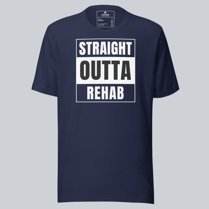 Straight Outta Rehab Sober T Shirt side view (view 6)
