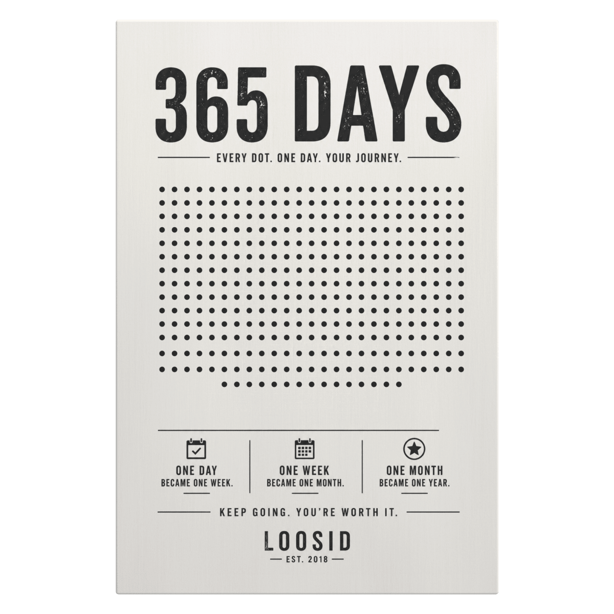 Sobriety Art | 365 Days Canvas Wall Art