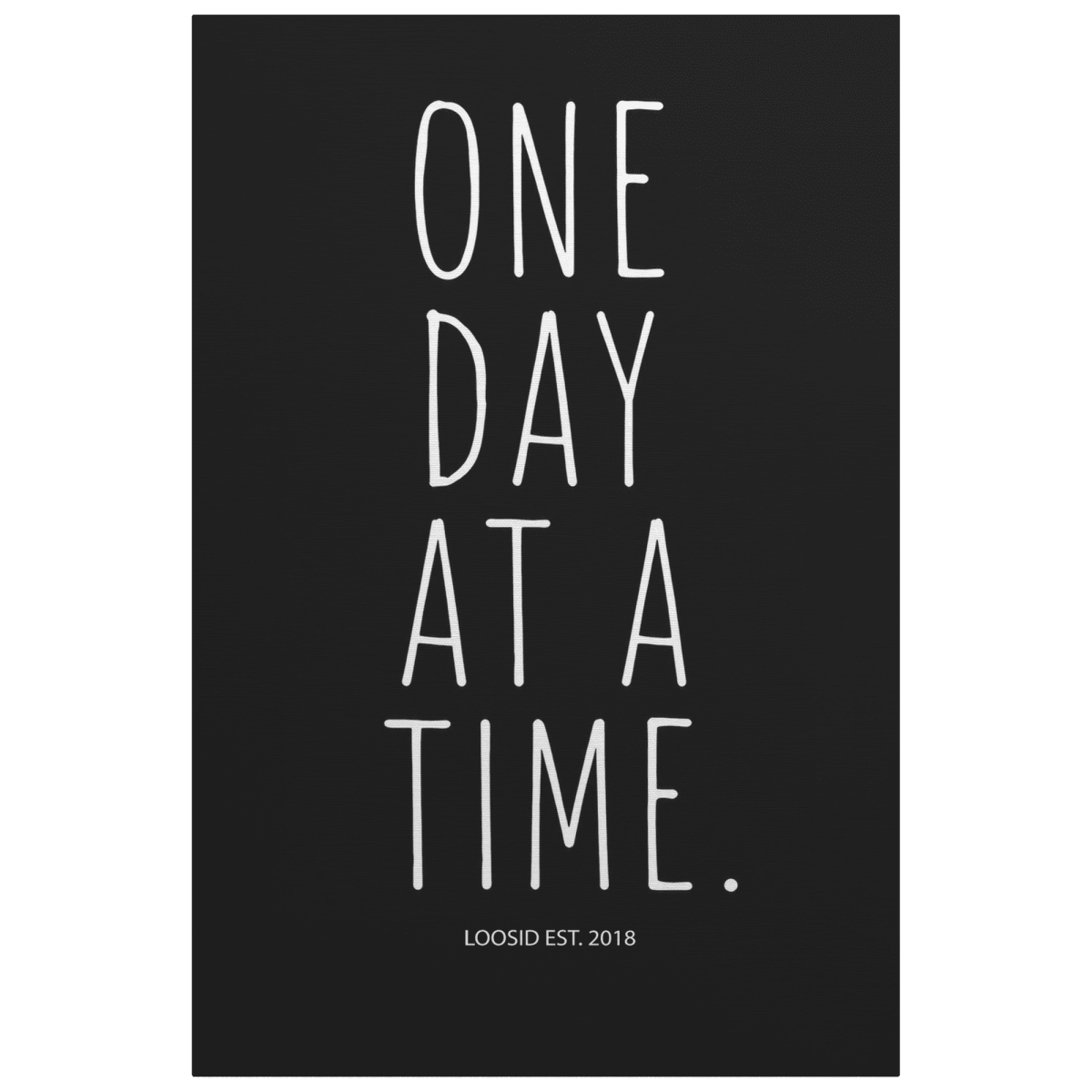 Sobriety Art | One Day At A Time Canvas Wall Art