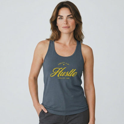 Sobriety is My Hustle Sober Tank Top back view (view 7)