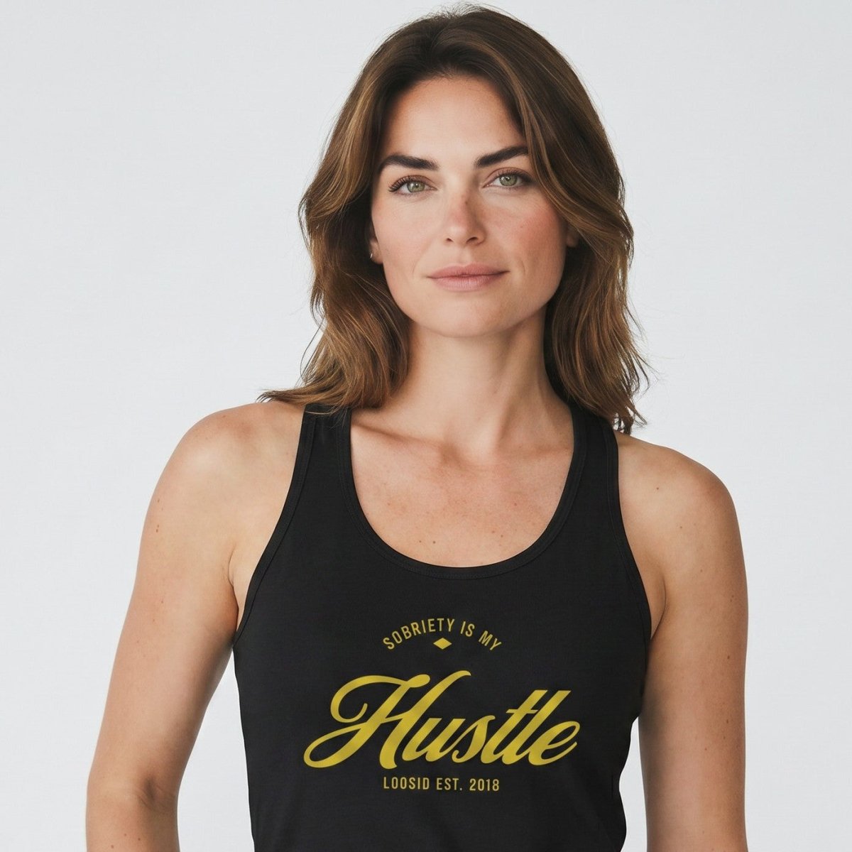 Sobriety is My Hustle Women's Racerback Tank
