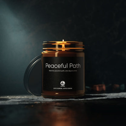 Peaceful Path Scented Soy Candle (Amber Jar)