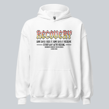 Recovery Hoodie | Women's Recovery Rock Hoodie with Personalized Date