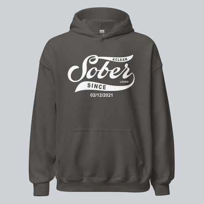 Recovery Hoodie | Sober Since Men's Hoodie with Custom Sobriety Date
