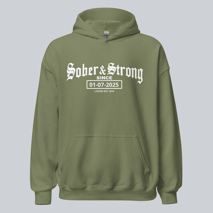 Recovery Hoodie | Women’s Old School Sober Hoodie with Custom Date
