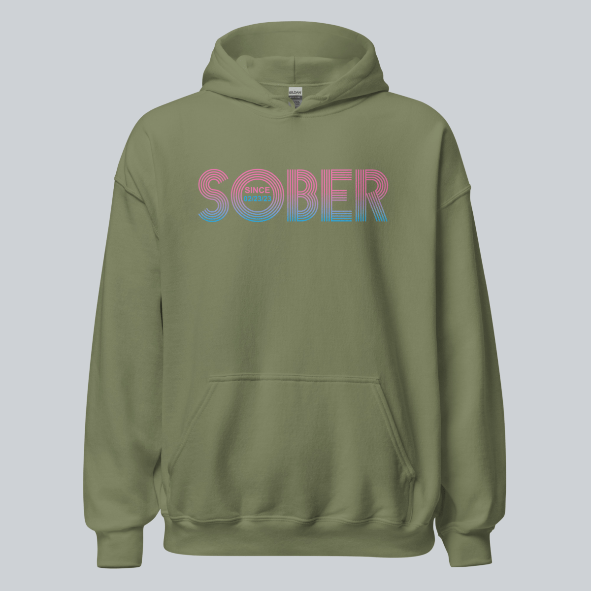 Recovery Hoodie | Retro Sobriety Date Hoodie with Personalized Date