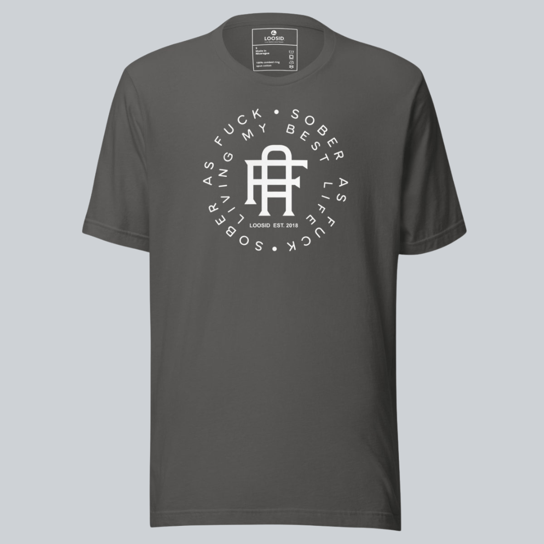 Living My Best Life Sober T Shirt lifestyle view (view 5)