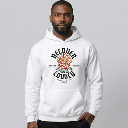 Recovery Hoodie | Recover Loudly Custom Sobriety Date Hoodie
