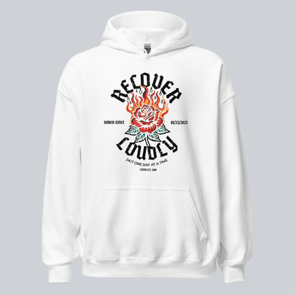 Recovery Hoodie | Recover Loudly Custom Sobriety Date Hoodie