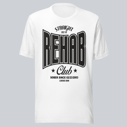 Recovery T-shirt | Men's Rehab T-shirt with Personalized Date