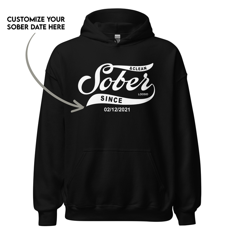Inspiring recovery hoodie for men and women in recovery