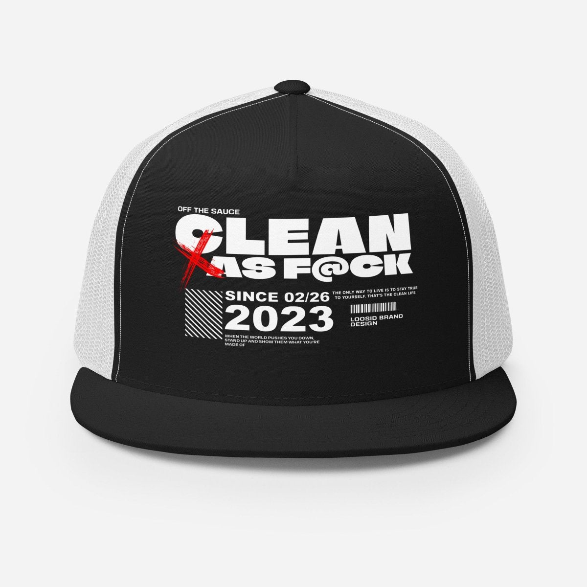 Clean As F*ck Trucker Cap with Custom Recovery Date | Sober Hat