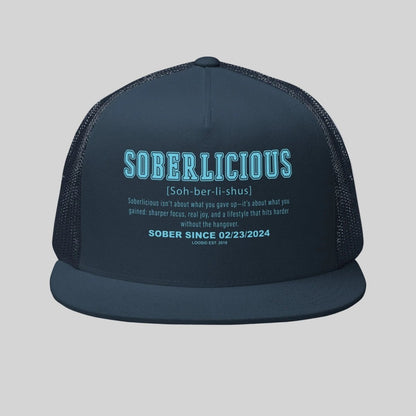 Soberlicious Definition Trucker Cap w/ Custom Sobriety Date