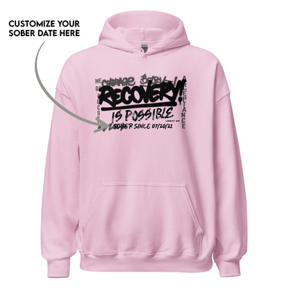 Personalized recovery hoodie for sobriety milestones