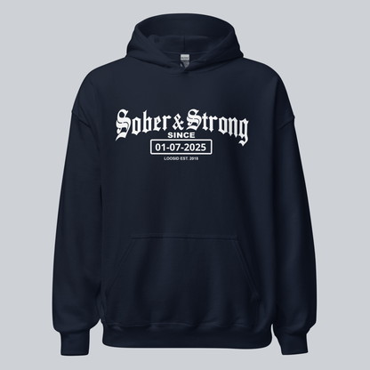 Recovery Hoodie | Women’s Old School Sober Hoodie with Custom Date