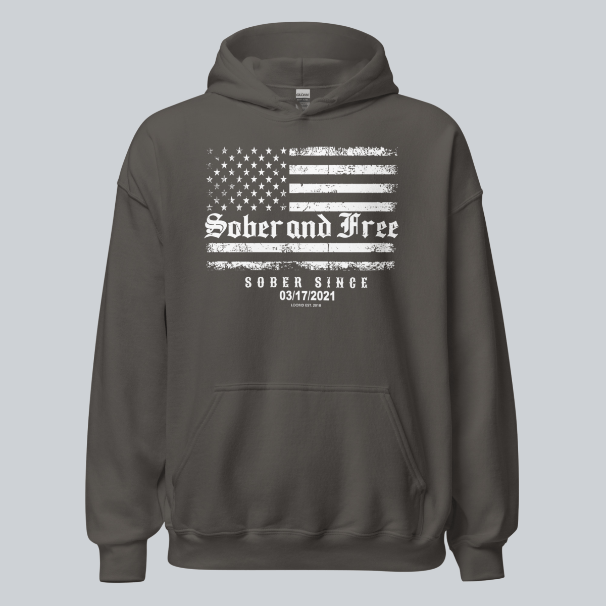 Recovery Hoodie | Sober and Free Custom Sobriety Date Hoodie