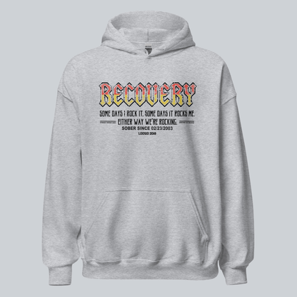 Recovery Hoodie | Women's Recovery Rock Hoodie with Personalized Date