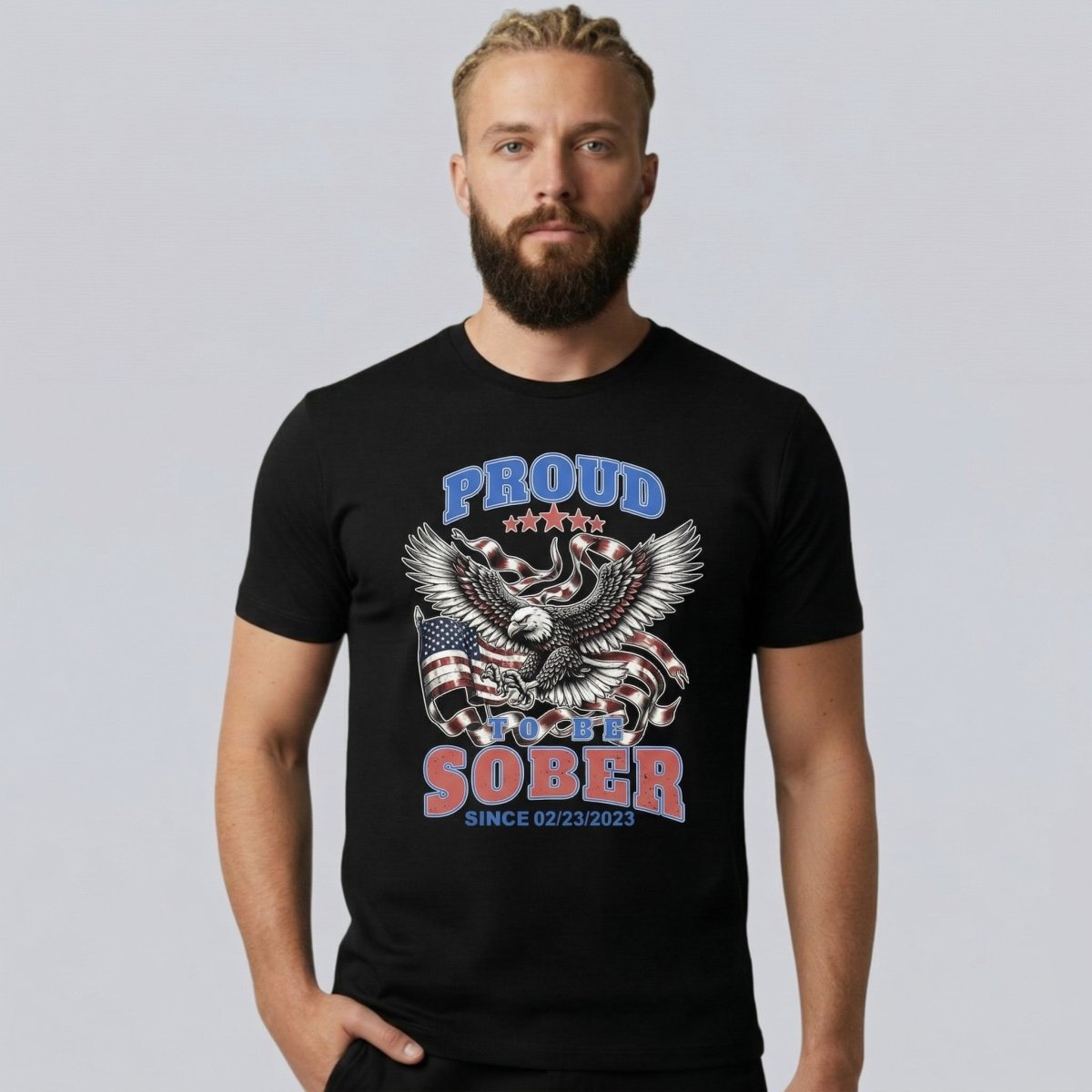 Sober T Shirt | Proud To Be Sober Tee with Personalized Date