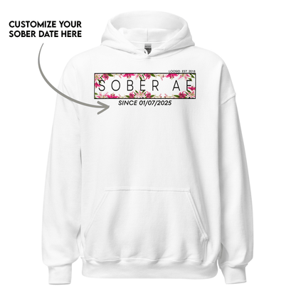 Personalized recovery hoodie celebrating sobriety milestones